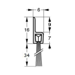 Schemat listwy szczotkowej