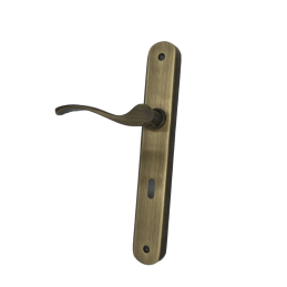 Elegancka klamka Bruni Virginia w wykończeniu patyna na klucz 72mm