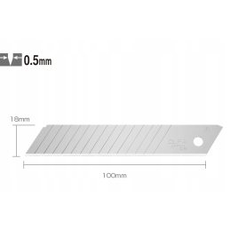 Wymiary ostrza Olfa LBD-10