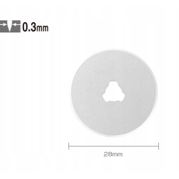 Wymiary ostrza Olfa RB28-2
